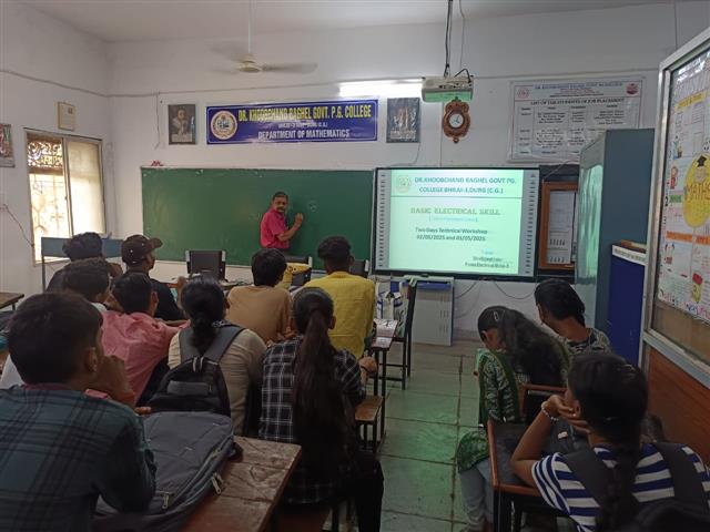 Workshop on Basic Electrical skills-Dr. Khubchand Baghel Govt. PG College, Bhilai 3 | Govt. College Bhilai 3 | Bhilai 3 College